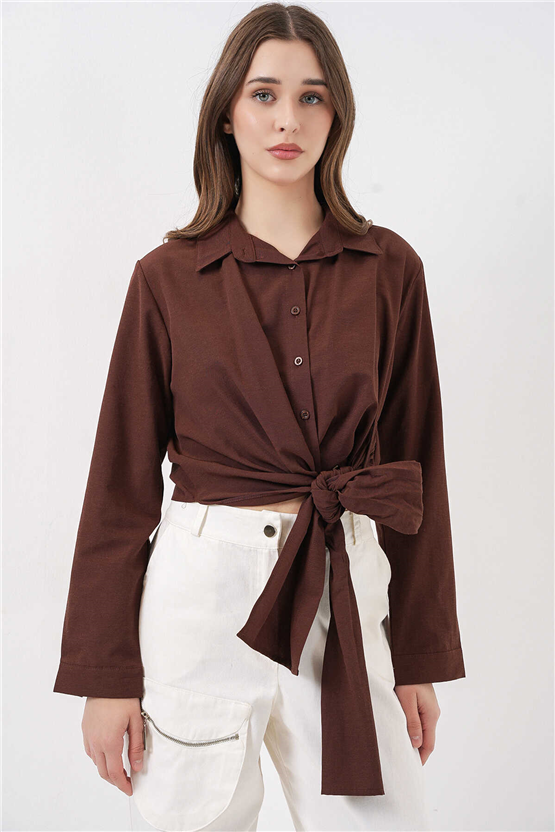 Bigdart 20325 Kahve Kadın Gömlek