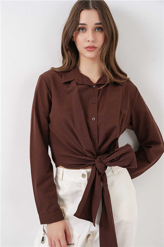 Bigdart 20325 Kahve Kadın Gömlek