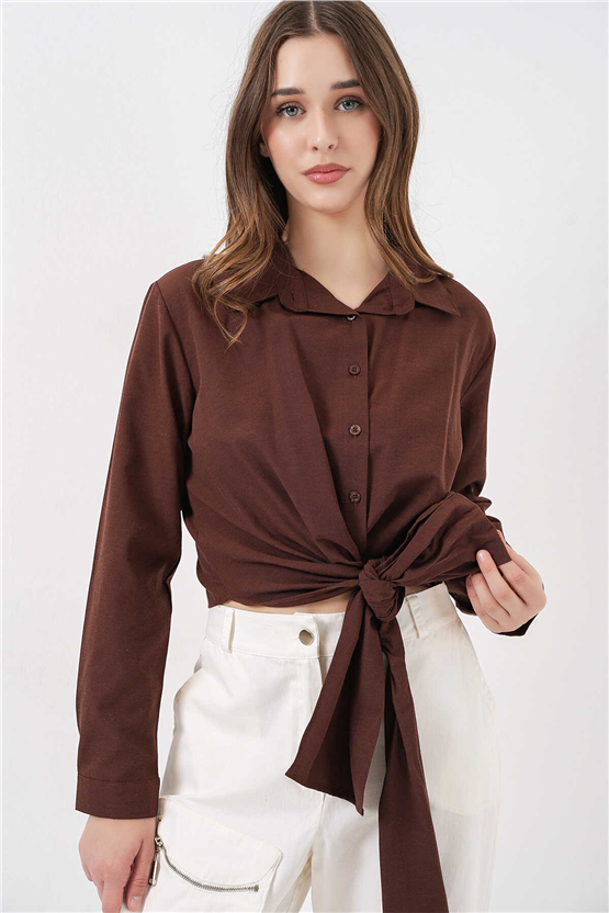 Bigdart 20325 Kahve Kadın Gömlek