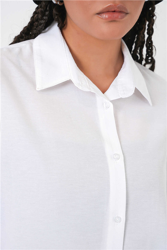 Bigdart 20349 Beyaz Kadın Gömlek