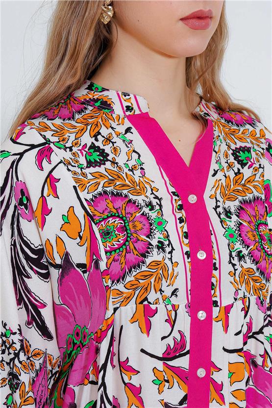 Bigdart 2423 Fuşya Kadın Elbise