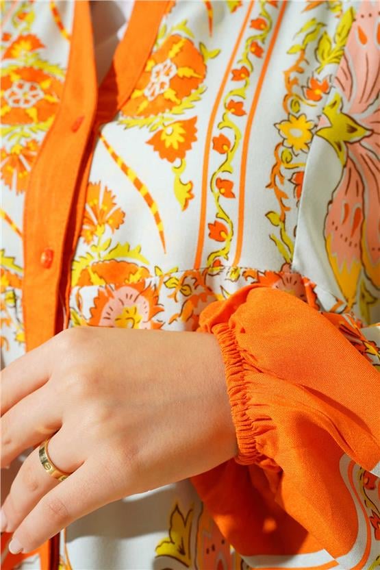 Bigdart 2423 Turuncu Kadın Elbise