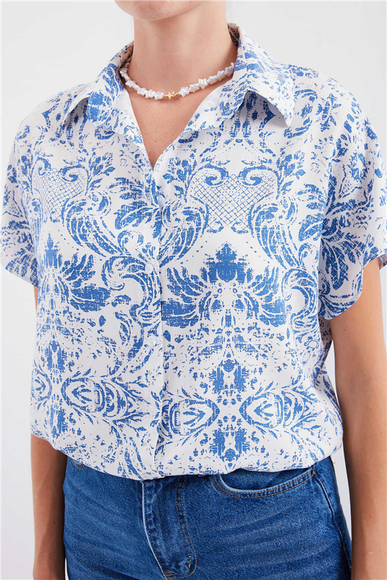 Bigdart 3711 Mavi Kadın Gömlek