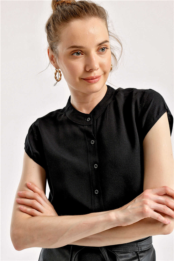 Bigdart 3711 Siyah Kadın Gömlek