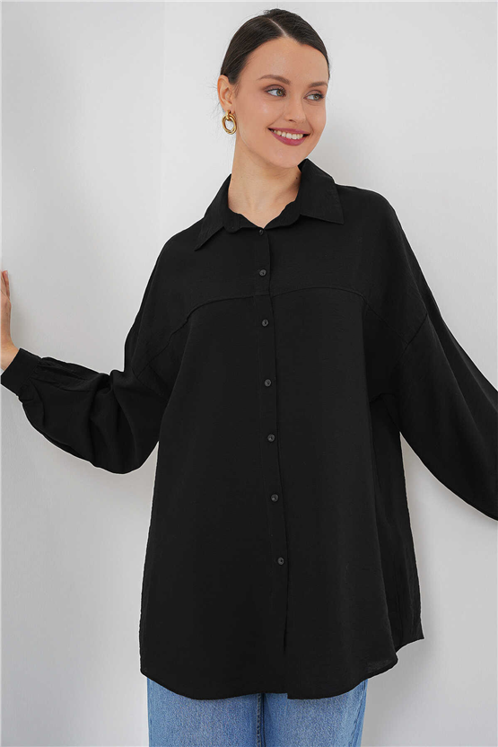 Bigdart 5965 Siyah Kadın Tunık Gömlek 36-44