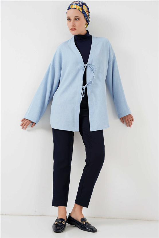 Bigdart 5968 Bebe Mavi Kadın Kimono