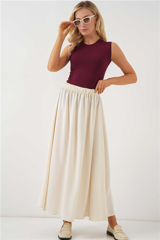 Bıgdart 8050 Krem Kadın Etek