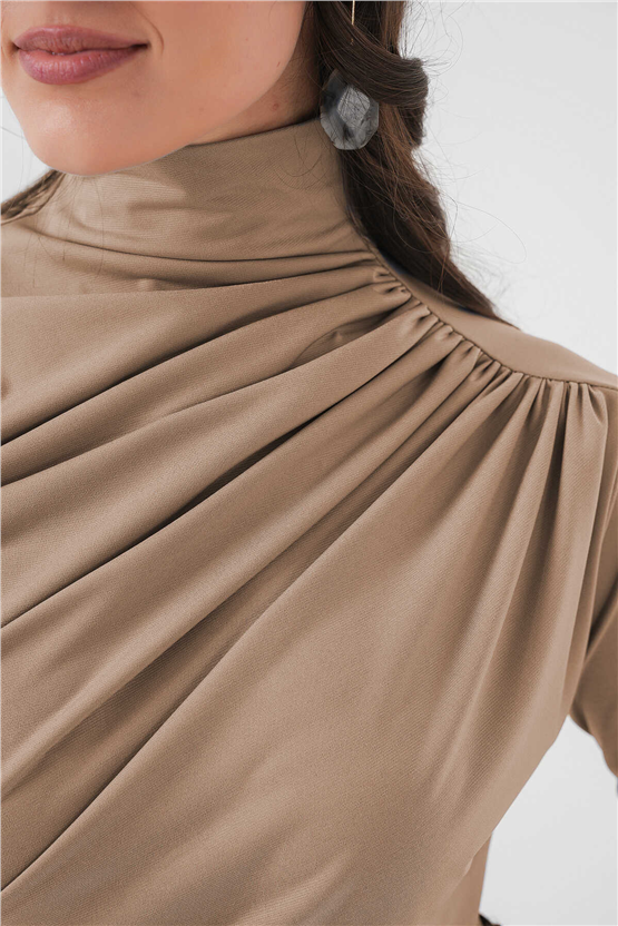 Bigdart 925 Bej Kadın Bluz