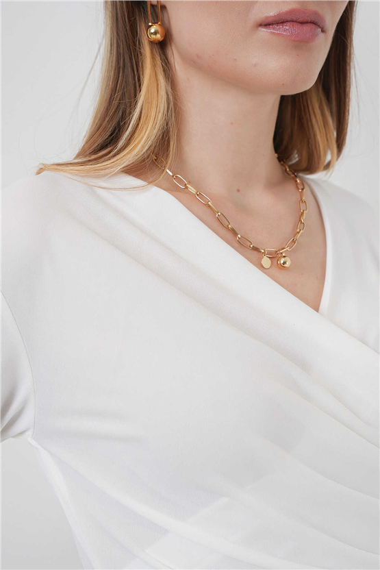 Bigdart 939 Beyaz Kadın Bluz