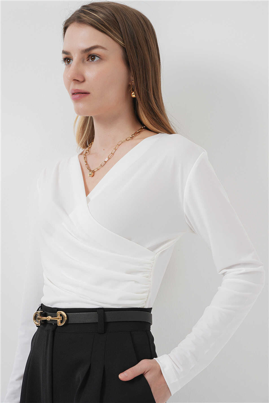 Bigdart 939 Beyaz Kadın Bluz