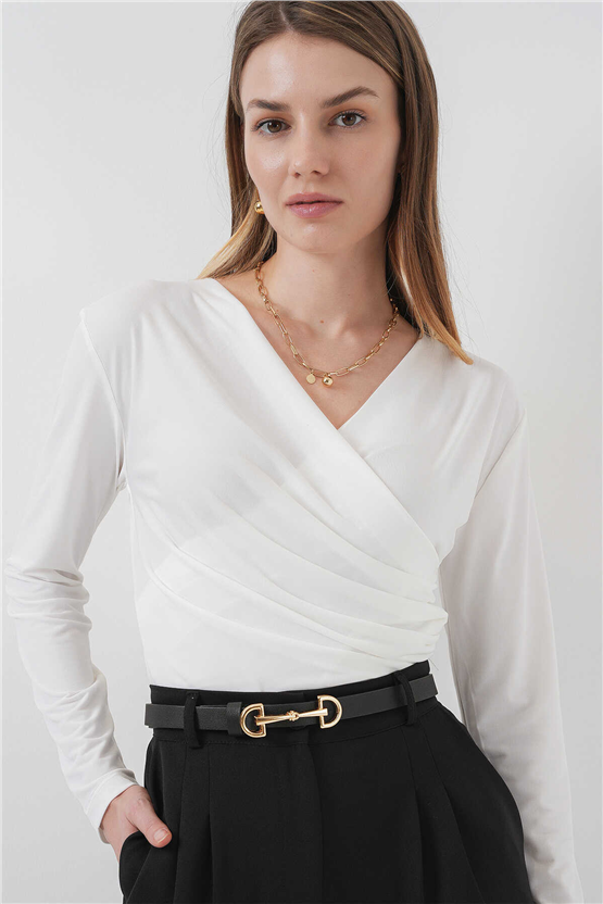 Bigdart 939 Beyaz Kadın Bluz