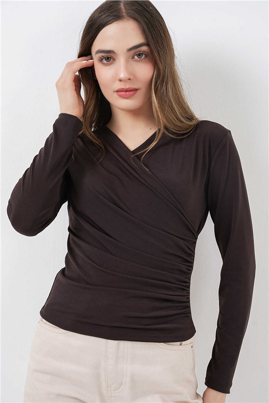 Bigdart 939 Kahve Kadın Bluz