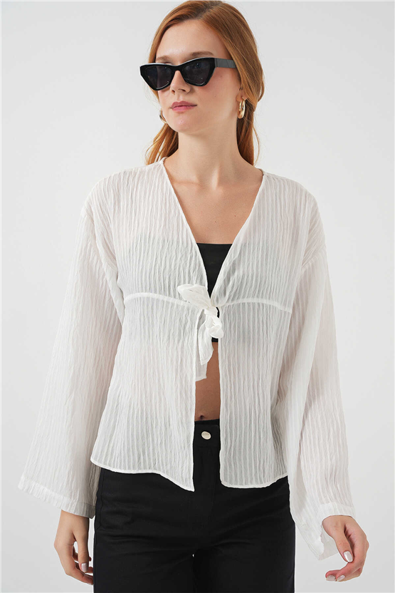 Bigdart 952 Beyaz Kadın Bluz