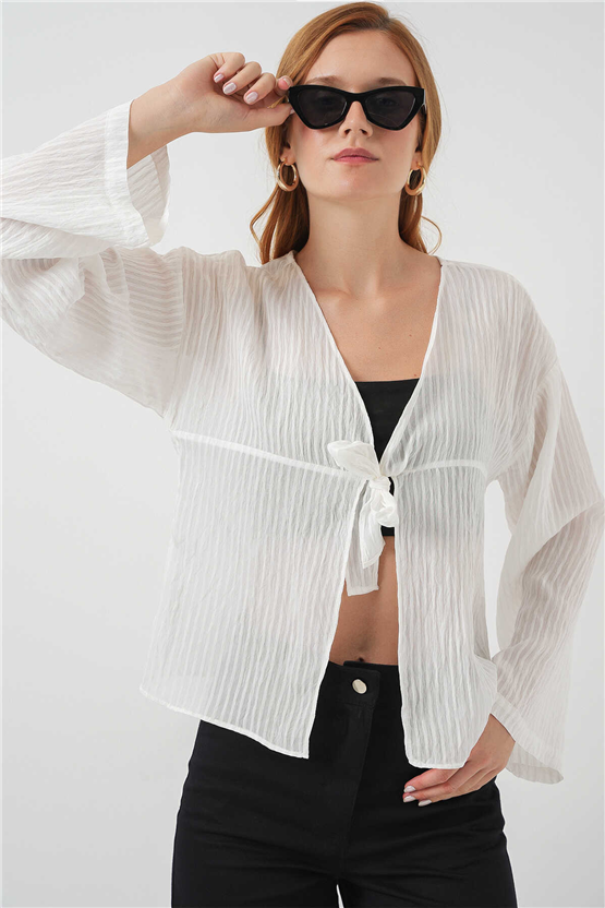 Bigdart 952 Beyaz Kadın Bluz