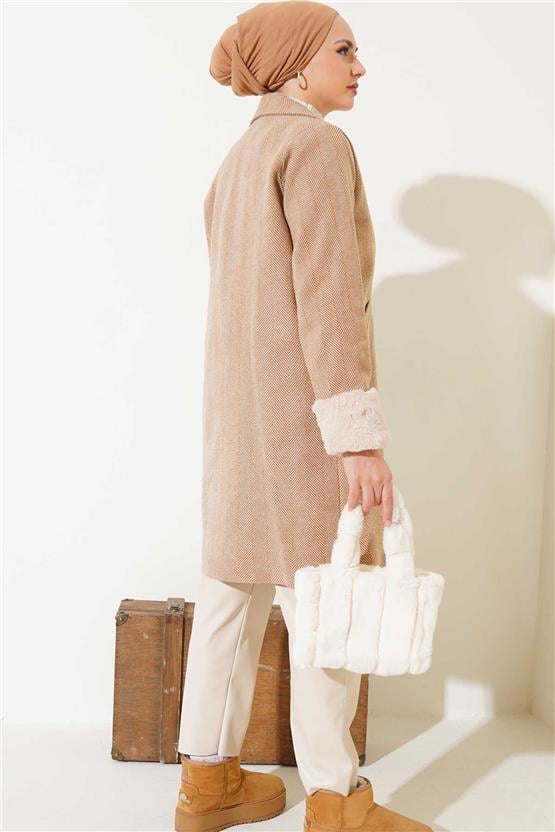 Bıgdart K26 9145 Bıskuvı Kadın Kolları Tuylu Balık Sırtı Kase Kaban