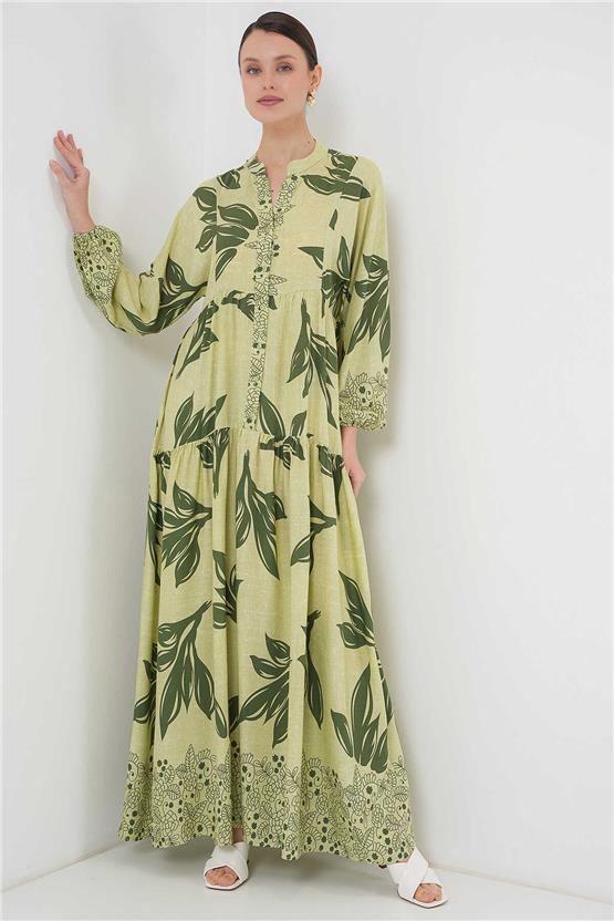 Bıgdart Y25 2423 Yeşil  Tesettür Elbise