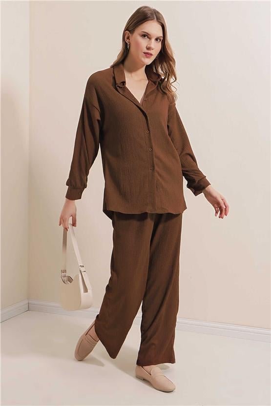 Bıgdart Y25 5858 Kahve Kadın Ikılı Takım