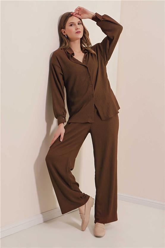 Bıgdart Y25 5858 Kahve Kadın Ikılı Takım