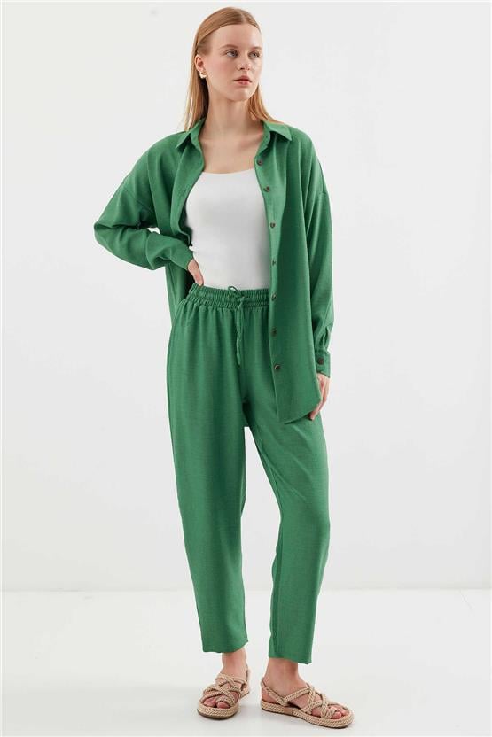 Bıgdart Y25 6622 Y.Zumrut Keten Ikılı Takım