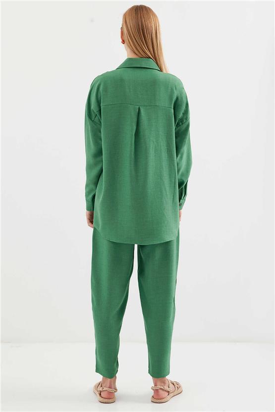 Bıgdart Y25 6622 Y.Zumrut Keten Ikılı Takım