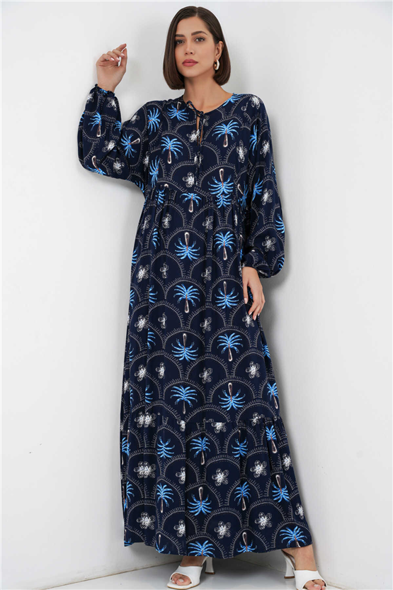 Bigdart Y26 2594 Lacivert-Sax Kadın Elbise
