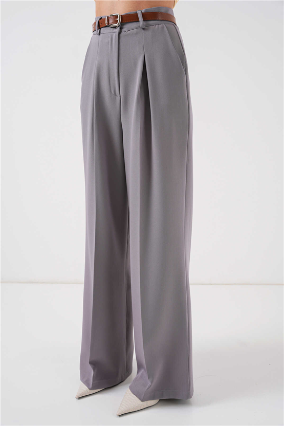 Bigdart Y26 30051 Gri Kadın Palazzo Pantolon 38-44