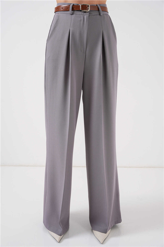 Bigdart Y26 30051 Gri Kadın Palazzo Pantolon 38-44