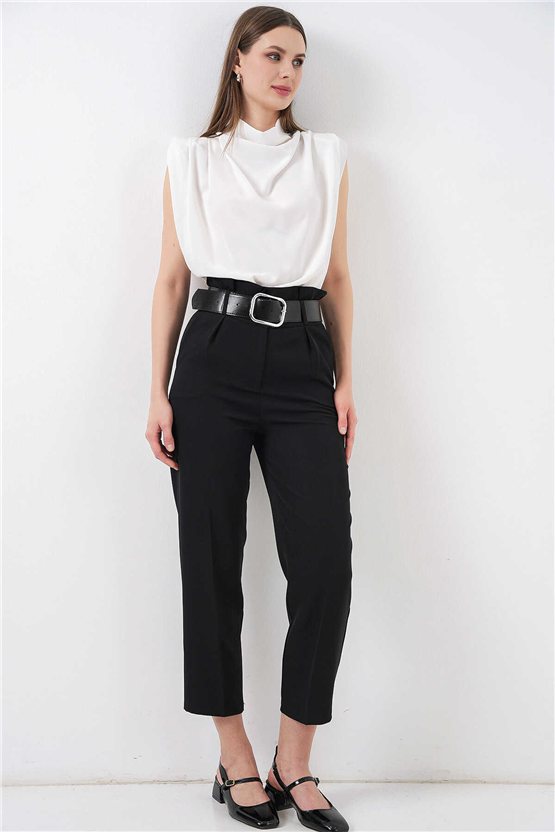 Bigdart Y26 6556 Siyah Kemerlı Kumas Pantolon 36-44