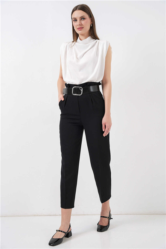 Bigdart Y26 6556 Siyah Kemerlı Kumas Pantolon 36-44