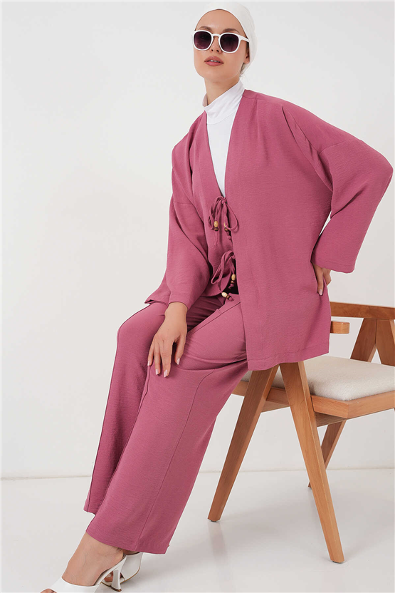 Bigdart Y26 6739 Gül Kurusu Ayrobin Kimono İkili Takım 36-44