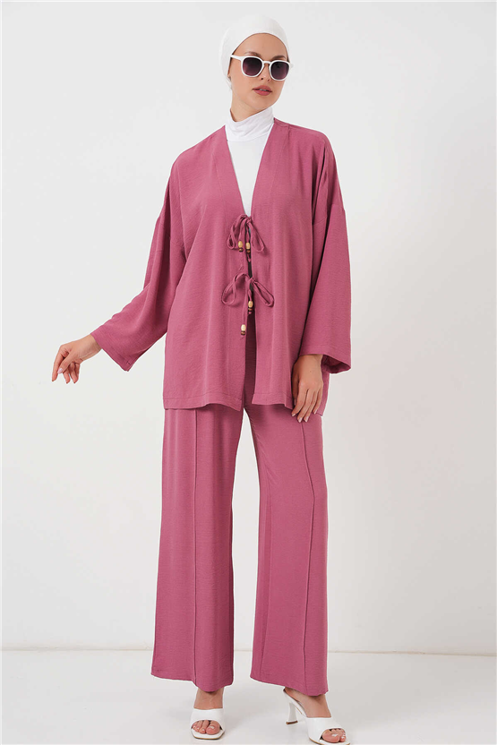Bigdart Y26 6739 Gül Kurusu Ayrobin Kimono İkili Takım 36-44