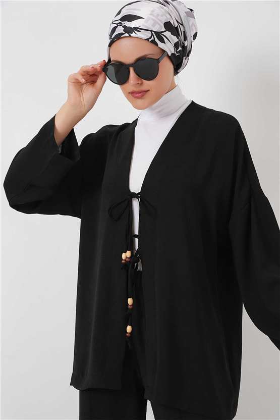 Bigdart Y26 6739 Siyah Ayrobin Kimono İkili Takım 36-44