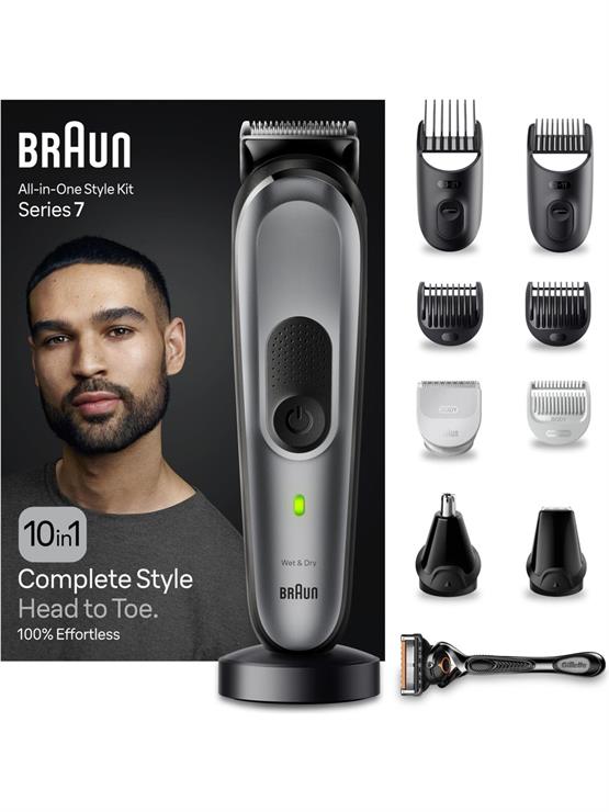 Braun Series 7 MGK7420 + Gillette ProGlide 10u 1 Arada Erkek Bakım Seti