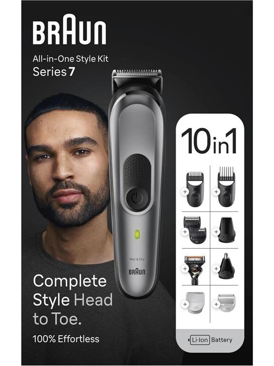 Braun Series 7 MGK7420 + Gillette ProGlide 10u 1 Arada Erkek Bakım Seti