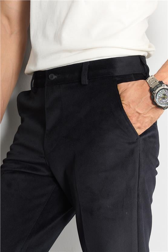 C.K 9246 Mnt Erkek Kadife Pantolon Siyah No 1