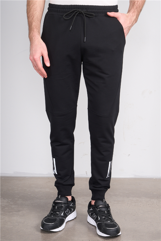 C.K Y26 7105 Mnt Siyah Erkek Penye 2 İplik Eşofman Alt