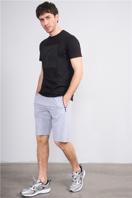 C.K Y26 1455 Mnt Gri Erkek Licrasız 2 İplik Short