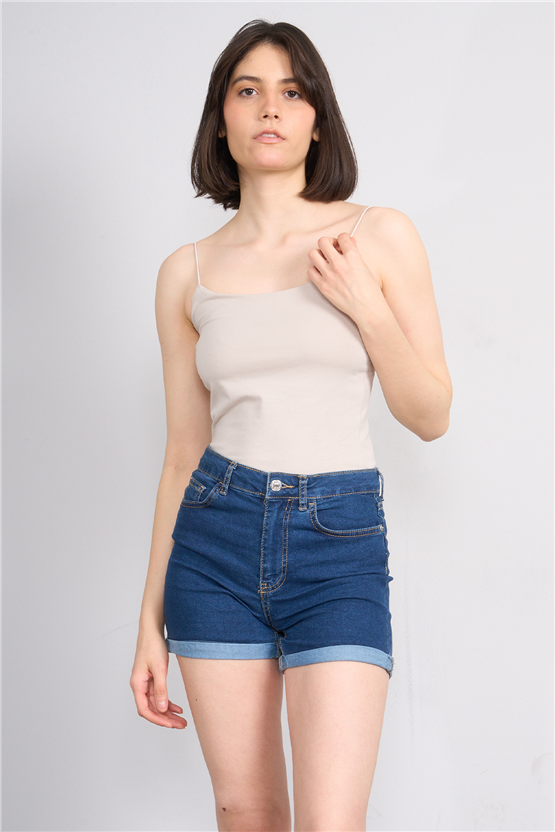 C.K Y26 8445 Fithit Byn Ip Askılı Penye Atlet Vizon