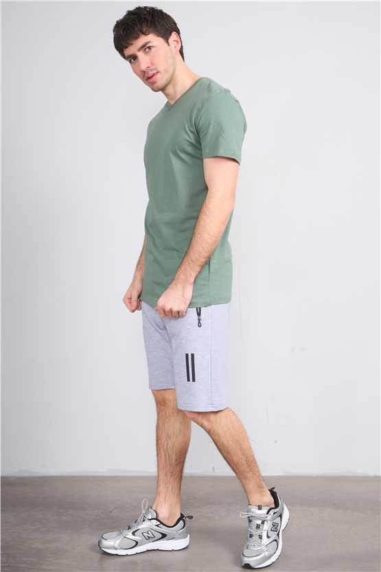 C.K Y26 1457 Mnt Gri Erkek Licrasız 2 İplik Short
