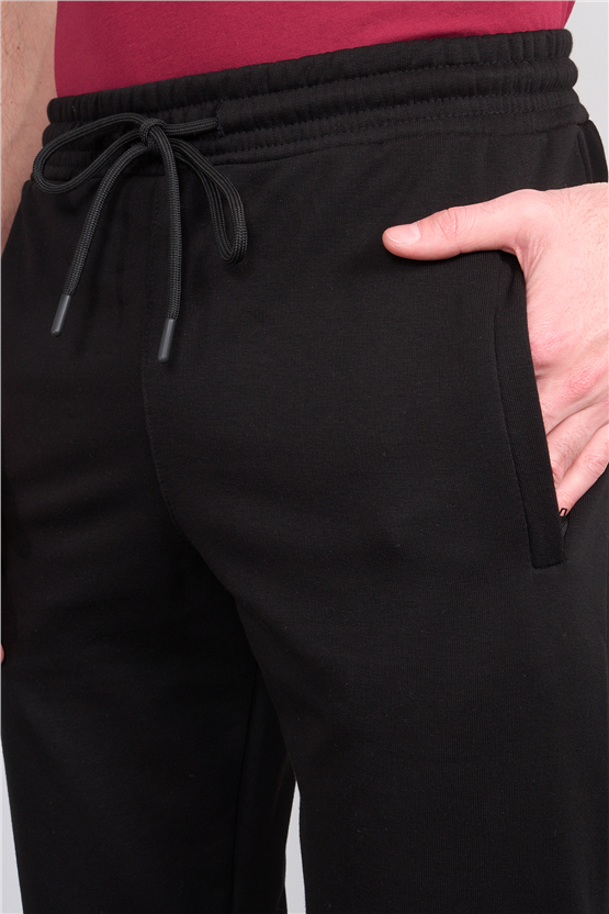 C.K Y26 7006 Mnt Siyah Erkek 3 İp Şardonsuz Eşofman Alt