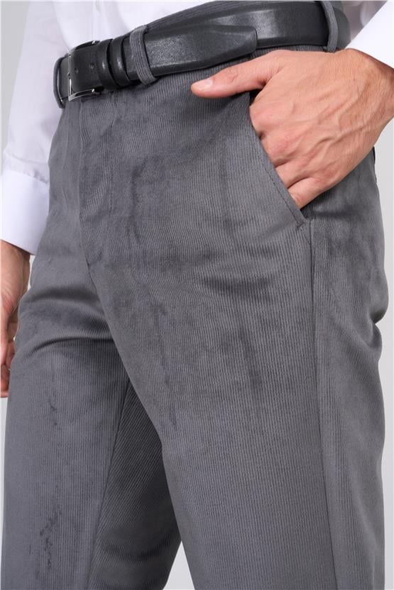 C.K 9246 Mnt Erkek Kadife Pantolon Gri No 10