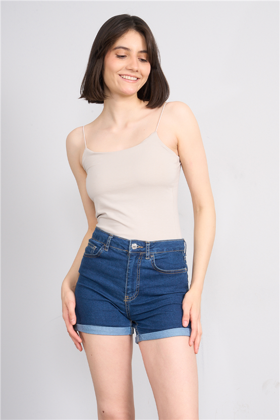 C.K Y26 8445 Fithit Byn Ip Askılı Penye Atlet Vizon