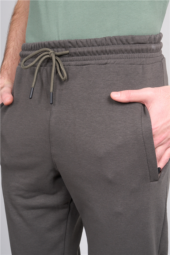 C.K Y26 7006 Mnt Haki Erkek 3 İp Şardonsuz Eşofman Alt