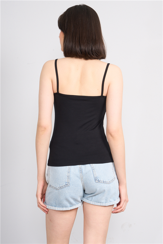 C.K Y26 8516 Fithit Byn Askılı Penye Atlet Siyah