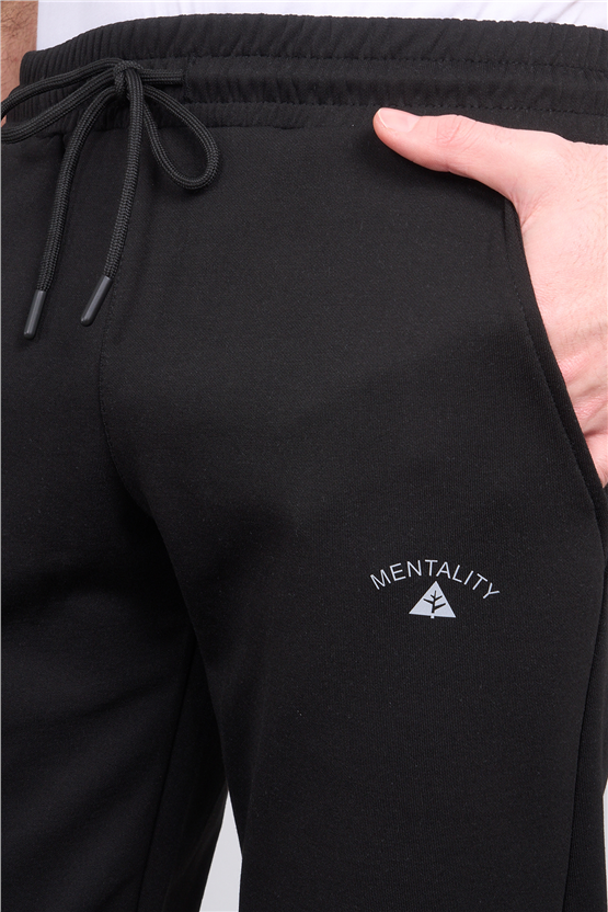 C.K Y26 1469 Mnt Siyah Erkek Double Face Eşofman Alt