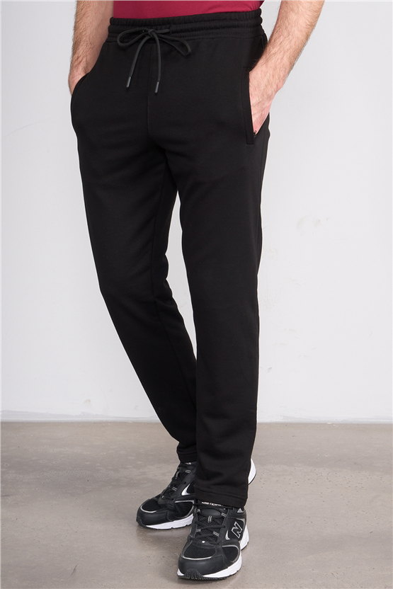 C.K Y26 7006 Mnt Siyah Erkek 3 İp Şardonsuz Eşofman Alt