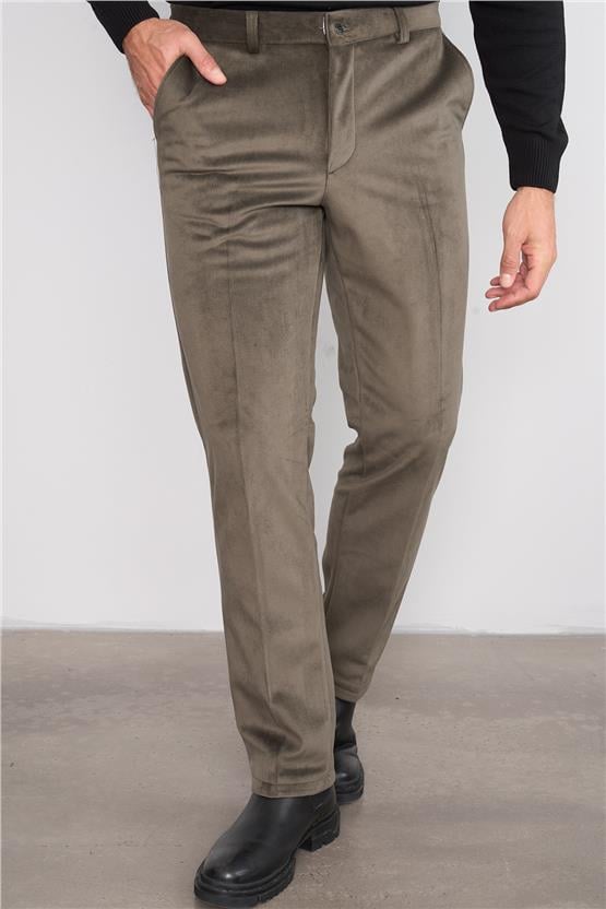 C.K 9247 Mentality Erkek Kadife Yan Cep Pantolon Haki No:5