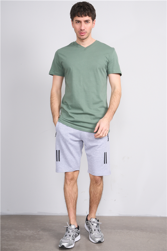 C.K Y26 1457 Mnt Gri Erkek Licrasız 2 İplik Short