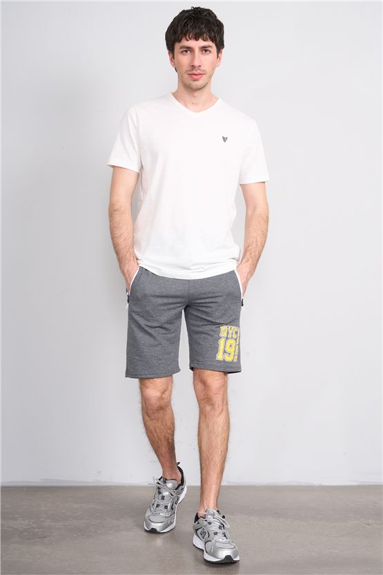 C.K Y26 1118 Mnt Antrasit Erkek Licrasız 2 İplik Short