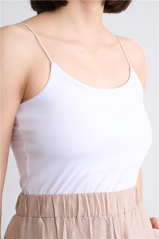 C.K Y26 8445 Fithit Byn Ip Askılı Penye Atlet Beyaz